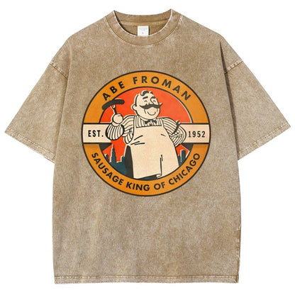 Al Froman - The Sausage Pro of Chicago-1952 Vintage Distressed T-shirt