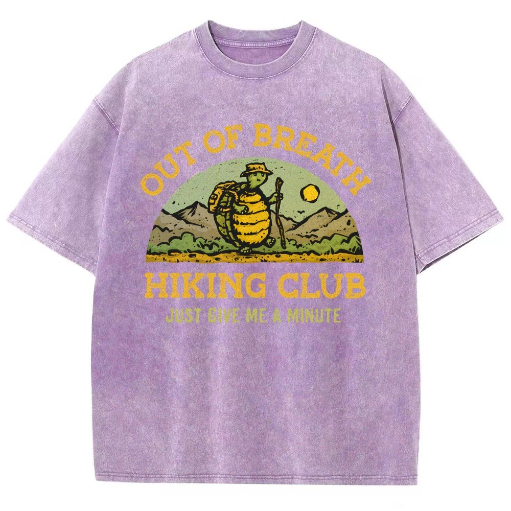Out Of Breath Hiking Club Vintage Distressed T-shirt