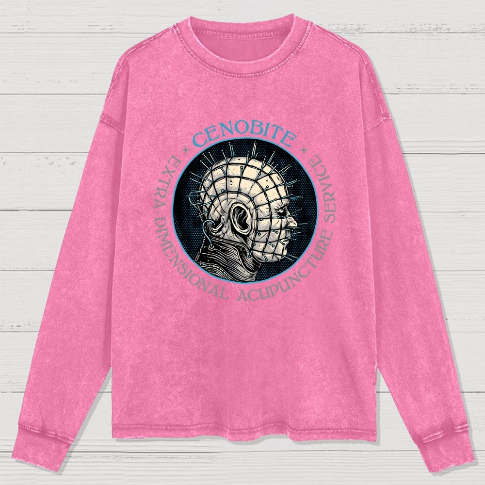 Extra Dimensional Acupuncture Washed Long Sleeve Tee