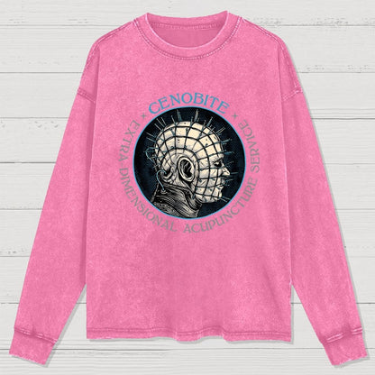 Extra Dimensional Acupuncture Washed Long Sleeve Tee