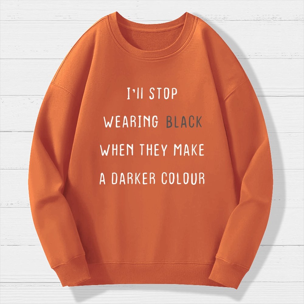 Wearing Black Geek Cotton Sweatshirt