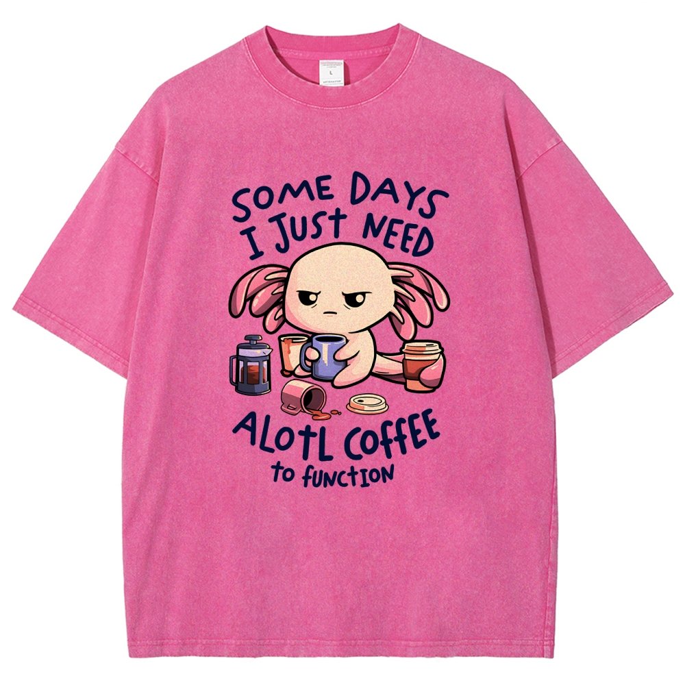 Alotl Coffee Vintage Distressed T-shirt
