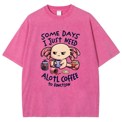 Alotl Coffee Vintage Distressed T-shirt