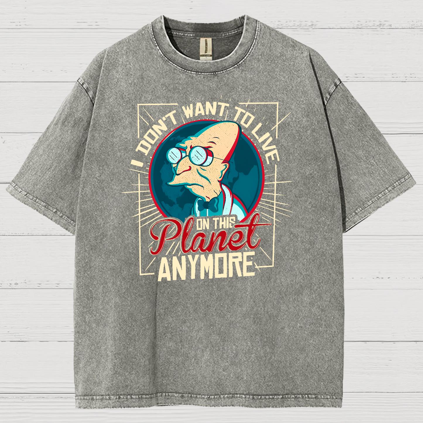 I Don't Want To Live Here Vintage Distressed T-shirt