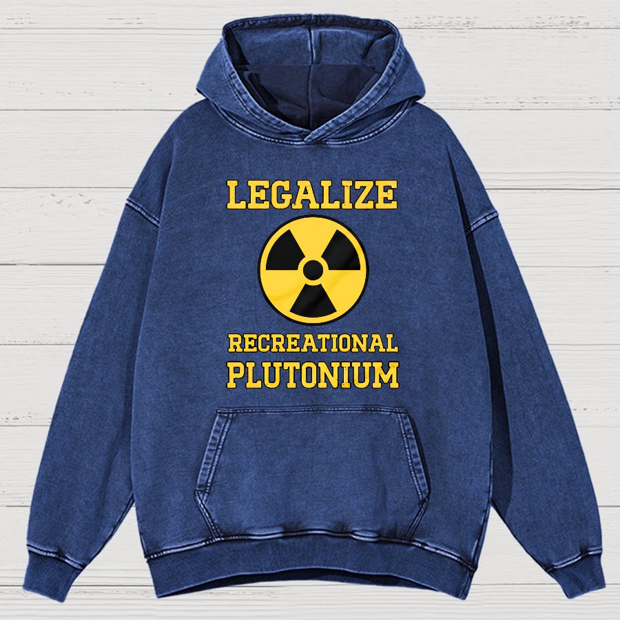 Legalize Recreational Plutonium Vintage Distressed Hoodie