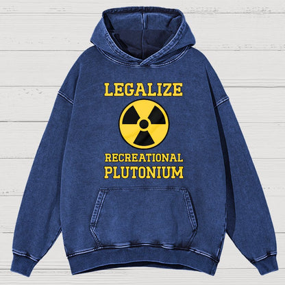Legalize Recreational Plutonium Vintage Distressed Hoodie