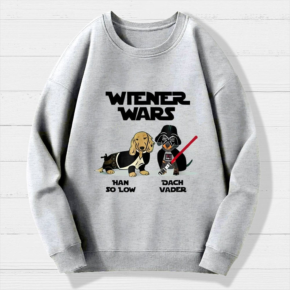 Wiener Wars Funny Dachshund Geek Cotton Sweatshirt