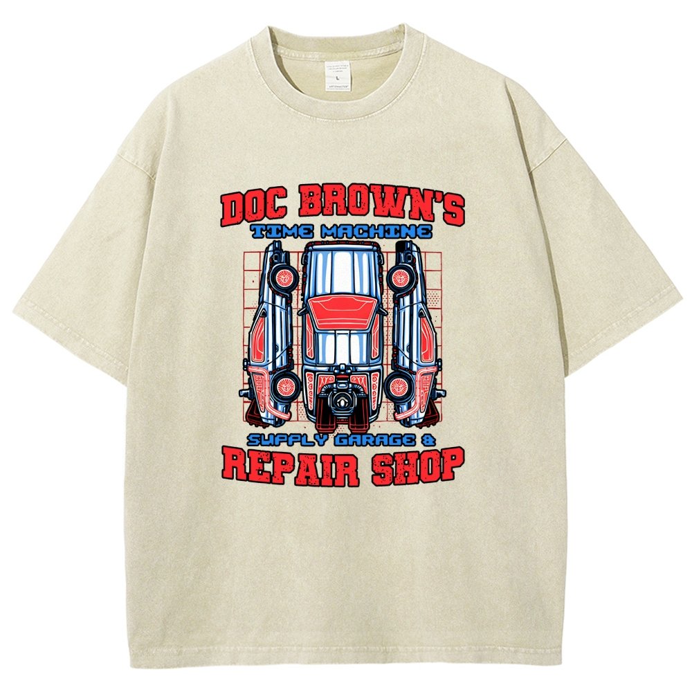 Time Machine Repair Shop Vintage Distressed T-shirt