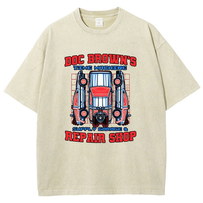Time Machine Repair Shop Vintage Distressed T-shirt