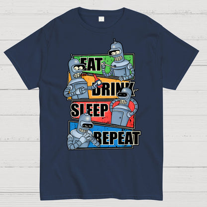 Eat Drink Sleep Repeat Geek T-Shirt