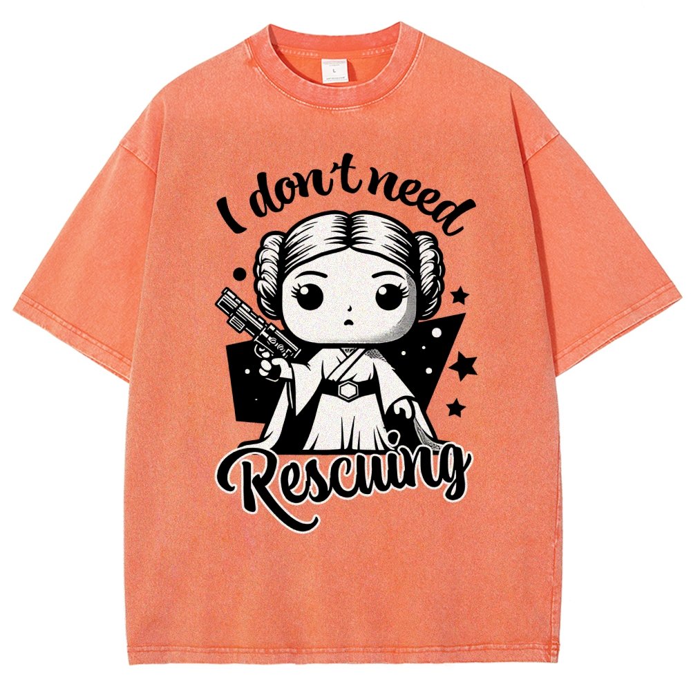 I Don't Need Rescuing Vintage Distressed T-shirt