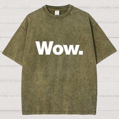 Wow. Classic Vintage Distressed T-shirt