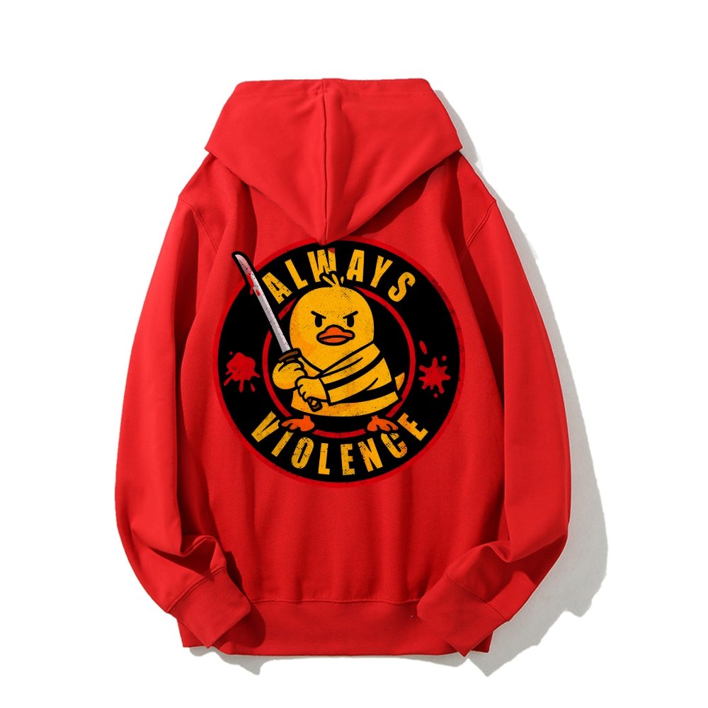 Always violence Printed Back Unisex Cotton Hoodie