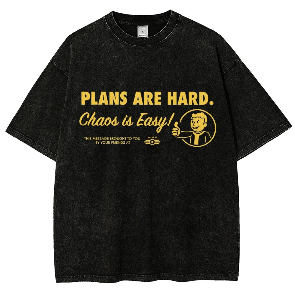 Chaos is Easy Vintage Distressed T-shirt
