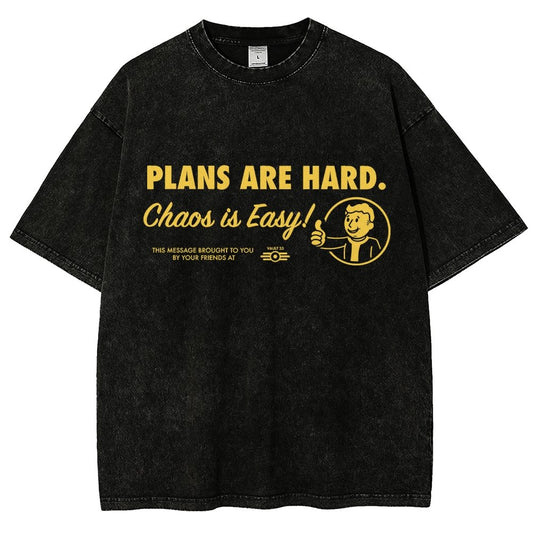 Chaos is Easy Vintage Distressed T-shirt