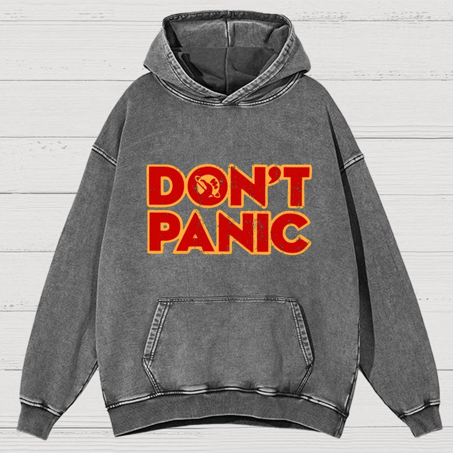 Dont Panic Vintage Distressed Hoodie