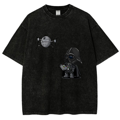 The adorable dark lord plays with a drone Vintage Distressed T-shirt