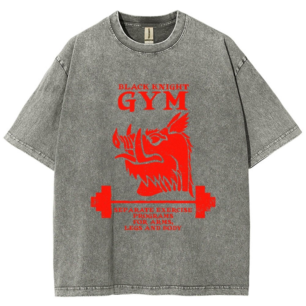 Black Knight Gym Vintage Distressed T-shirt