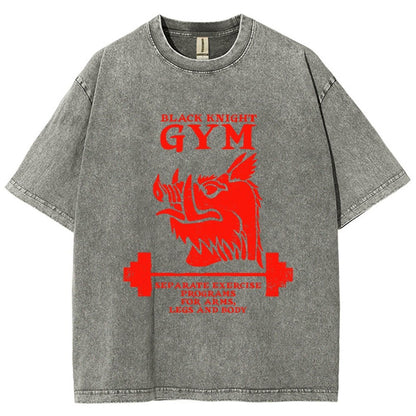 Black Knight Gym Vintage Distressed T-shirt