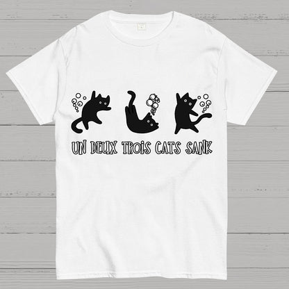 Un Deux Trois Cats Sank Geek T-Shirt