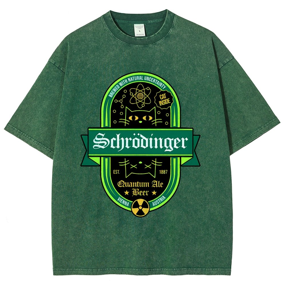 Schrödinger's Cat Inside Vintage Distressed T-shirt
