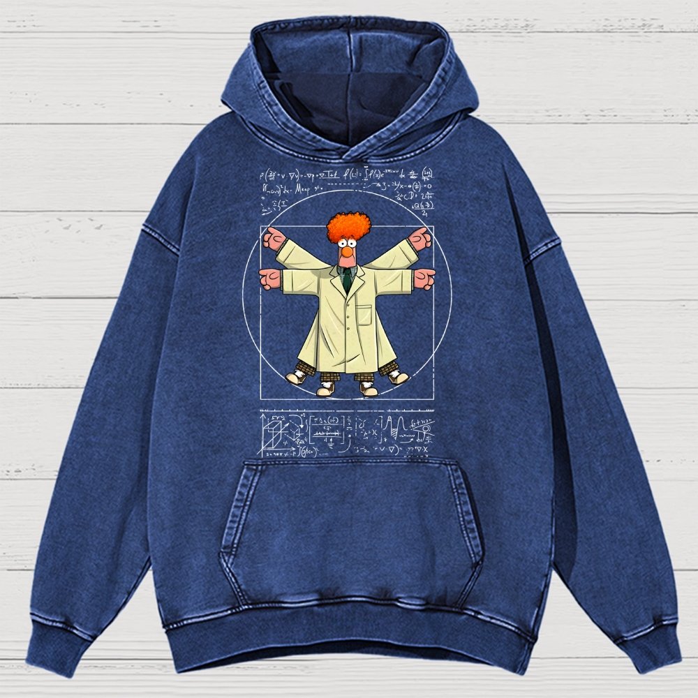 Vitruvian Puppet Vintage Distressed Hoodie