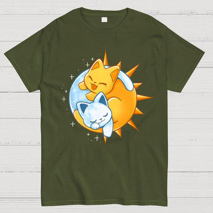 Sun Moon Kittens Geek T-Shirt