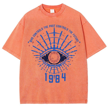 1984 George Orwell Control The Future Vintage Distressed T-shirt