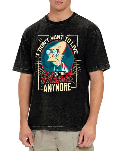 I Don't Want To Live Here Vintage Distressed T-shirt