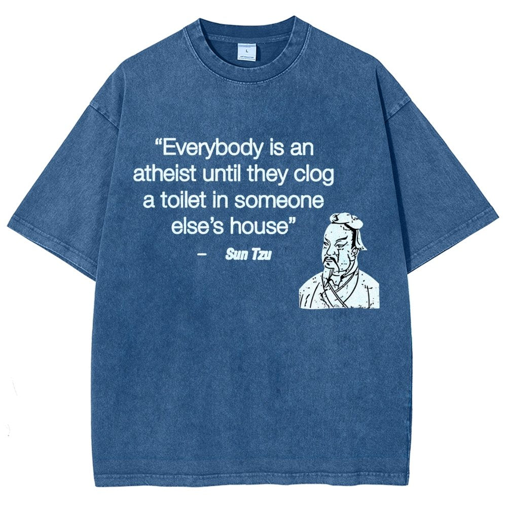 Funny Sun Tzu Saying Vintage Distressed T-shirt