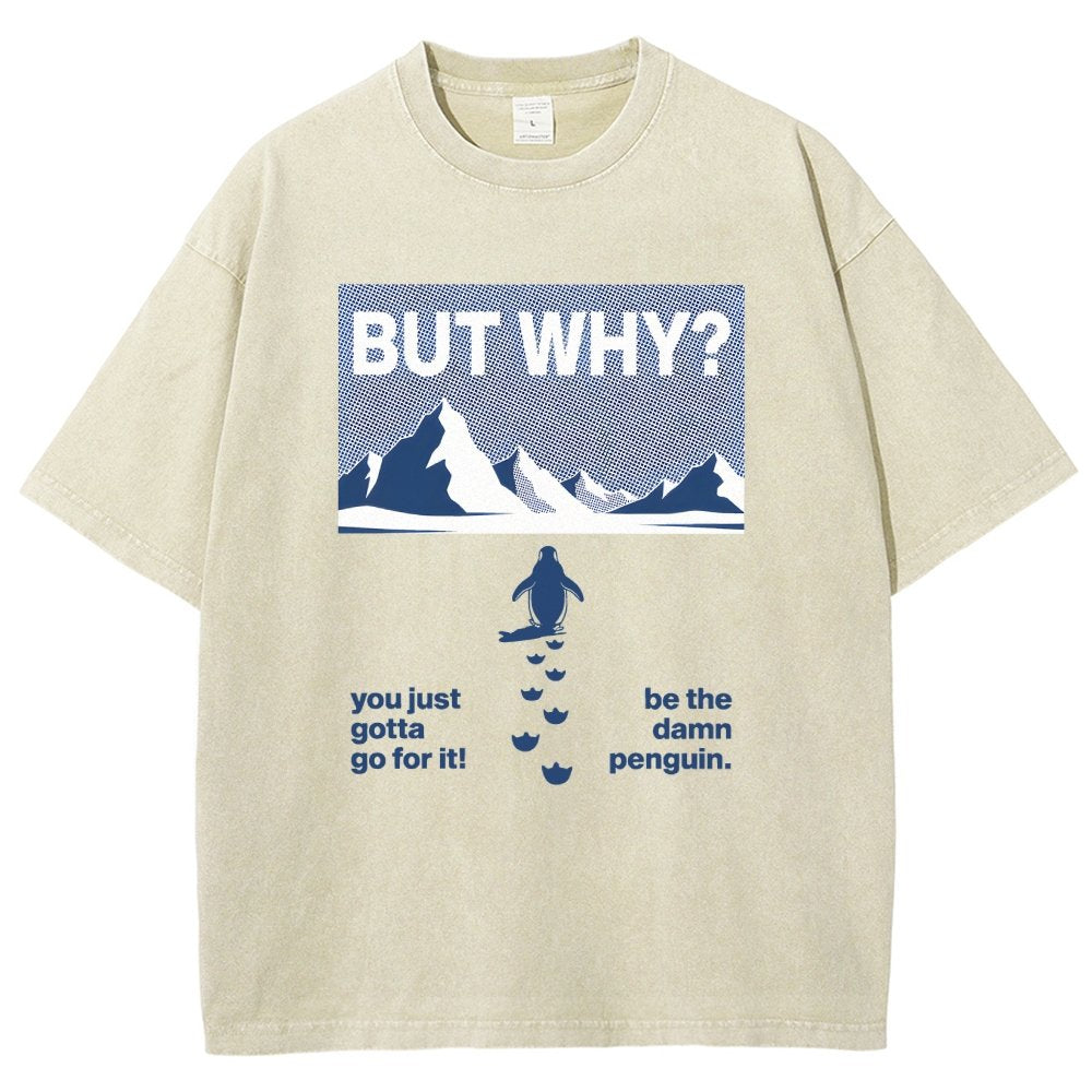 BUT WHY Vintage Distressed T-shirt
