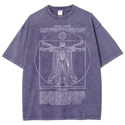 Vitruvian Darkside Vintage Distressed T-shirt