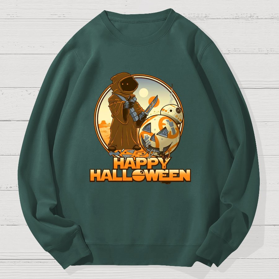 Happy Halloween Geek Cotton Sweatshirt