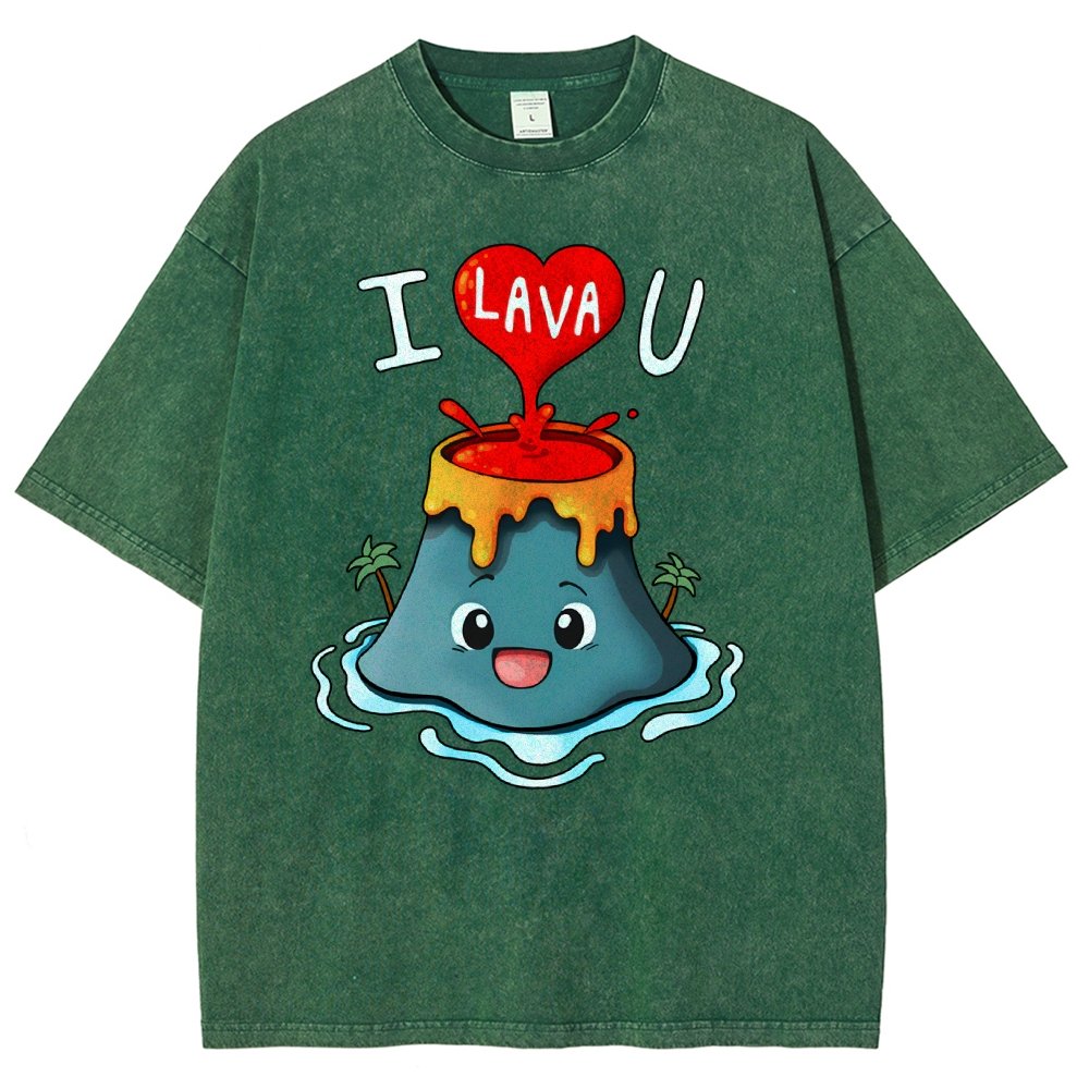 Valentine's Day.I Lava You Vintage Distressed T-shirt