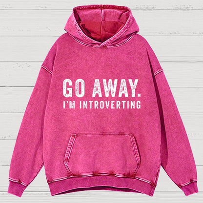 Go Away. I'm Introverting Vintage Distressed Hoodie