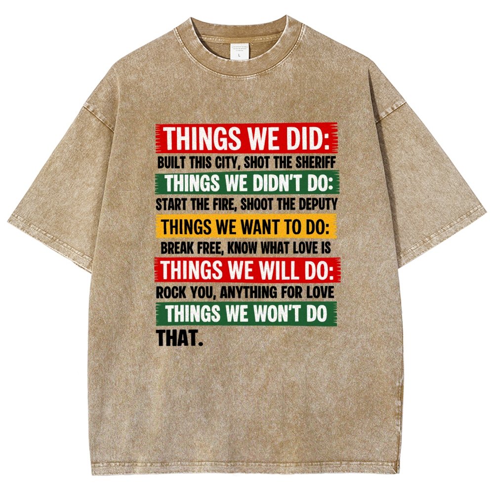 Things We Did Vintage Distressed T-shirt