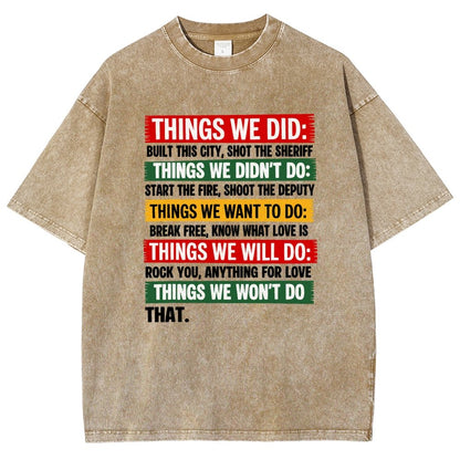 Things We Did Vintage Distressed T-shirt