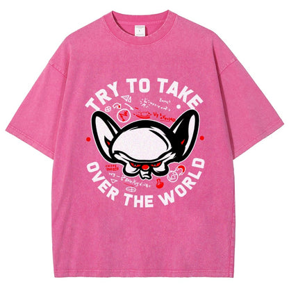 Take Over The World Vintage Distressed T-shirt