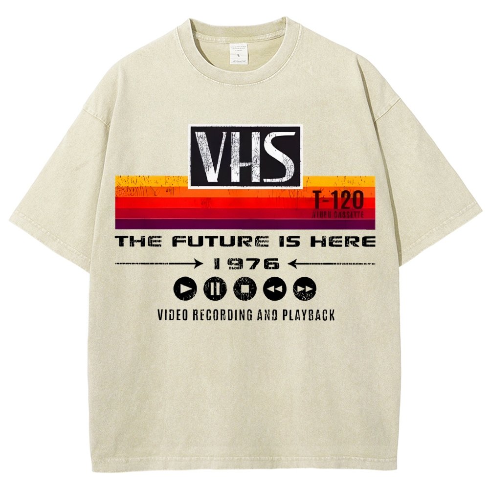 VHS- The Future Is Here Vintage Distressed T-shirt