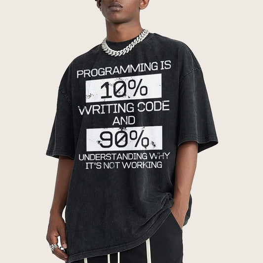 Funny Gift Programmer Computer Vintage Distressed T-shirt