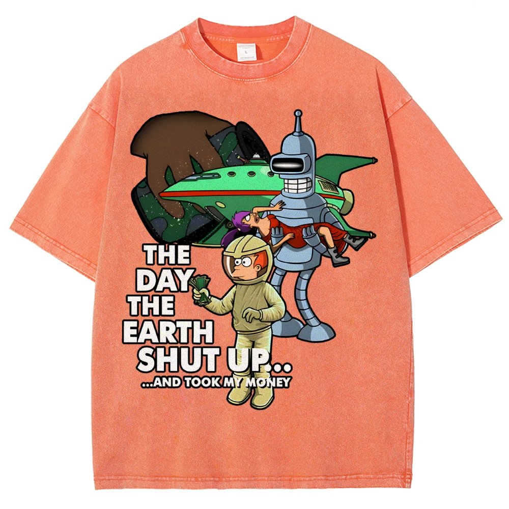 The day the earth shut up... Vintage Distressed T-shirt
