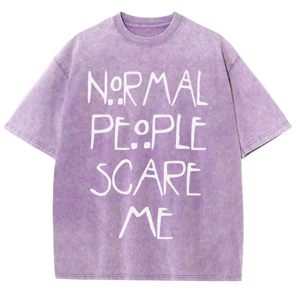 Normal People Scare Me Vintage Distressed T-shirt