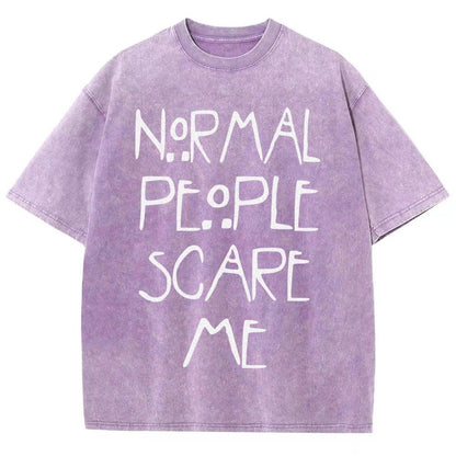 Normal People Scare Me Vintage Distressed T-shirt