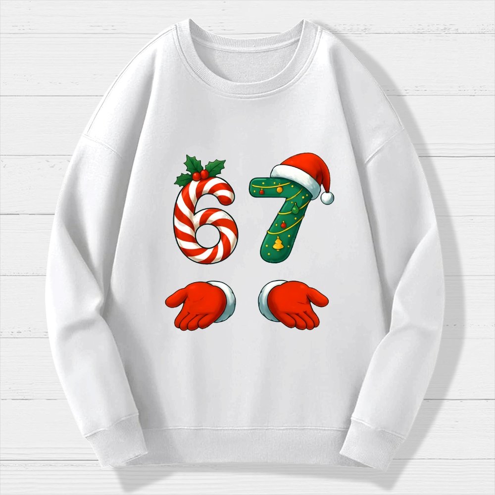 67 Christmas Geek Cotton Sweatshirt