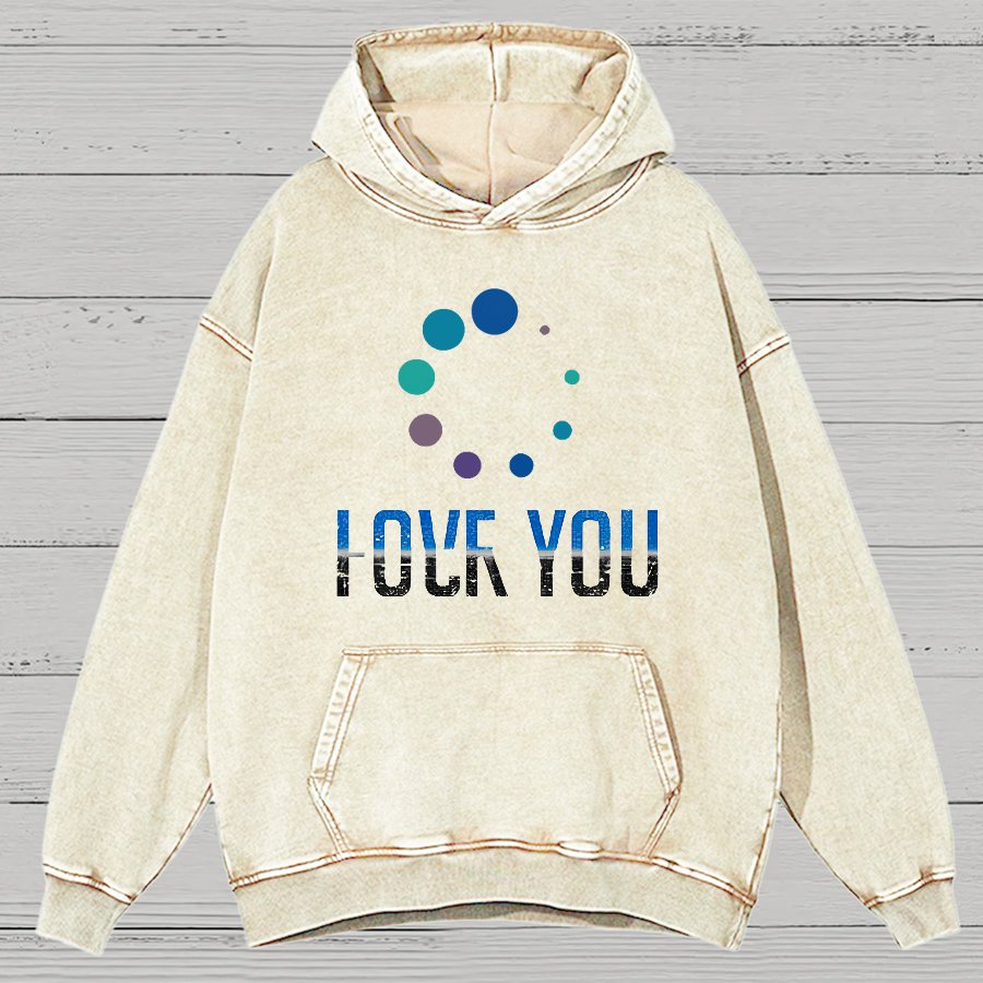 Complex Emotions Loading Vintage Distressed Hoodie