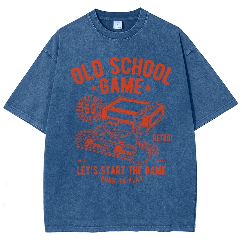 OLD SCHOOL GAME Vintage Distressed T-shirt