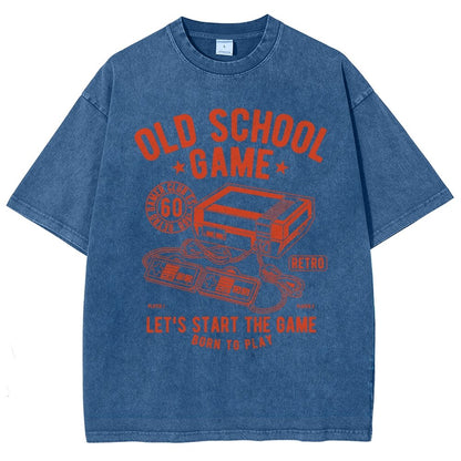 OLD SCHOOL GAME Vintage Distressed T-shirt