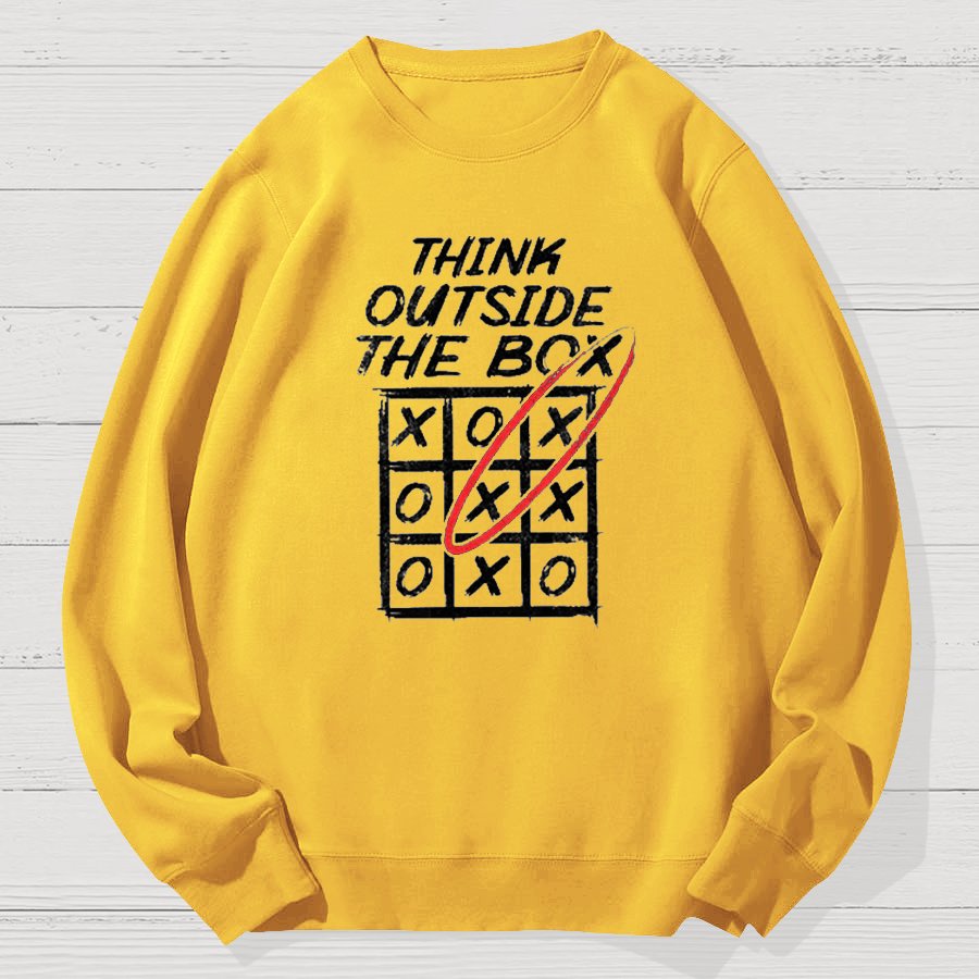 Think Outside The Box Nerd Geek Cotton Sweatshirt