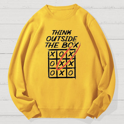Think Outside The Box Nerd Geek Cotton Sweatshirt