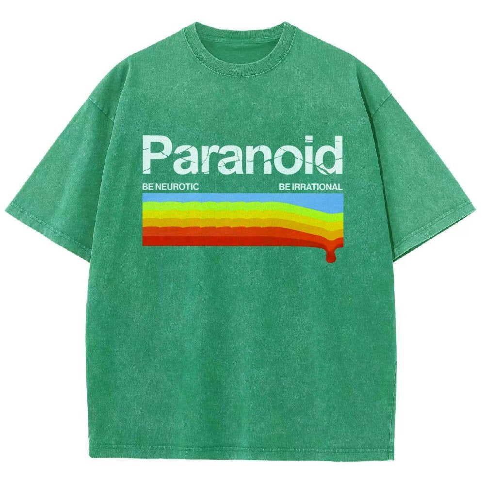 Paranoid Be Irrational Be Neurotic Vintage Distressed T-shirt